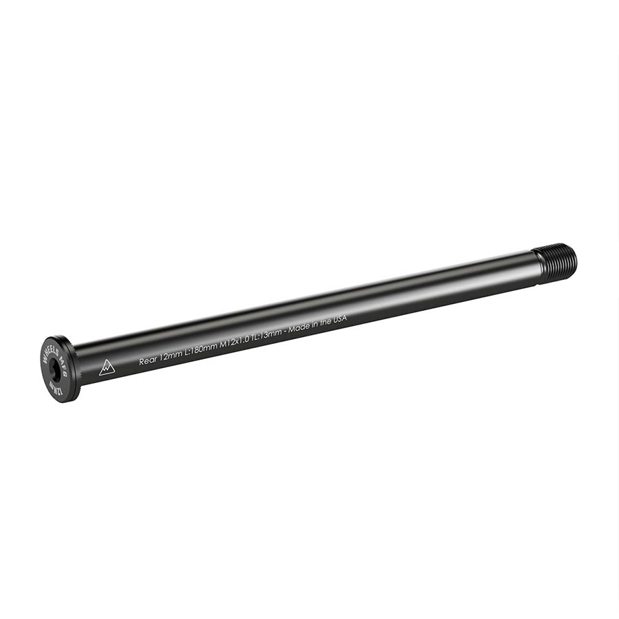 Wheels Manufacturing, Rear 12mm Thru Axle, Thru Axle, Rear, Length: 180mm, Thread Length: 13mm, Thread Pitch: M12x1.00