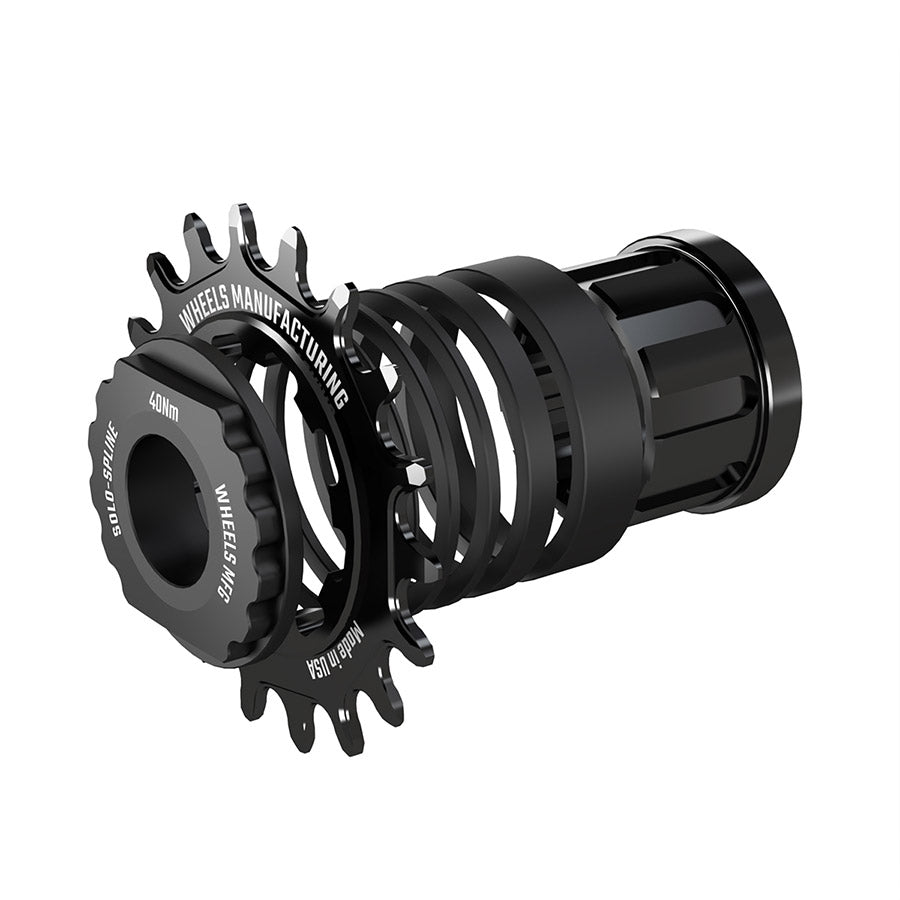 Wheels Manufacturing Solo Spline Single Speed Conversion Kit w/ 18t Cog (For Microspline Driver), Black