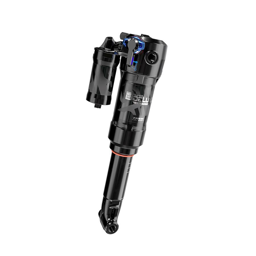 RockShox, Super Deluxe Thru Shaft RCT, Rear shock, 230x57.5, Shaft Eyelet: Trunnion, Body Eyelet: Yoke, Progressive, MReb/MComp, 380Lockout, Trek Rail