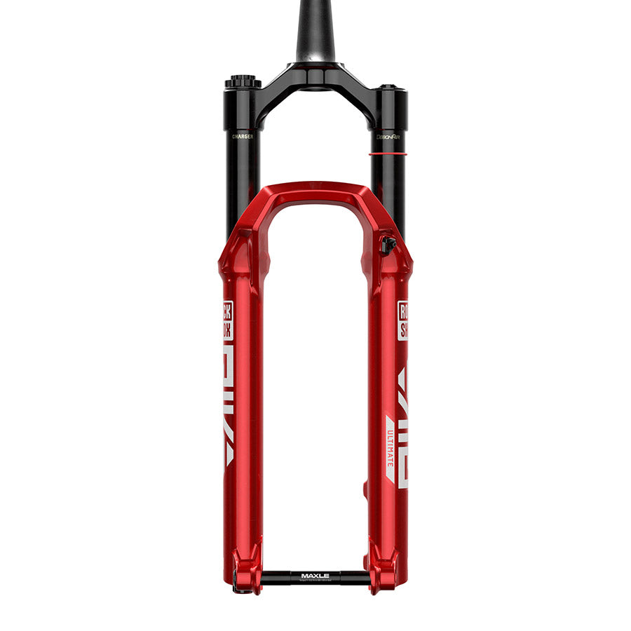 RockShox, Pike Ultimate C2, Suspension Fork, 27.5'', DebonAir+ W/ButterCups, 130mm, 1-1/8''-1.5'', 15x110mm TA, Rake: 37mm, Red