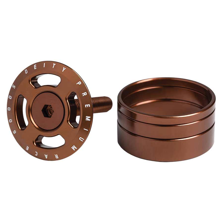 Deity, Crosshair, Topcap and headset spacers, 1-1/8'', Bronze