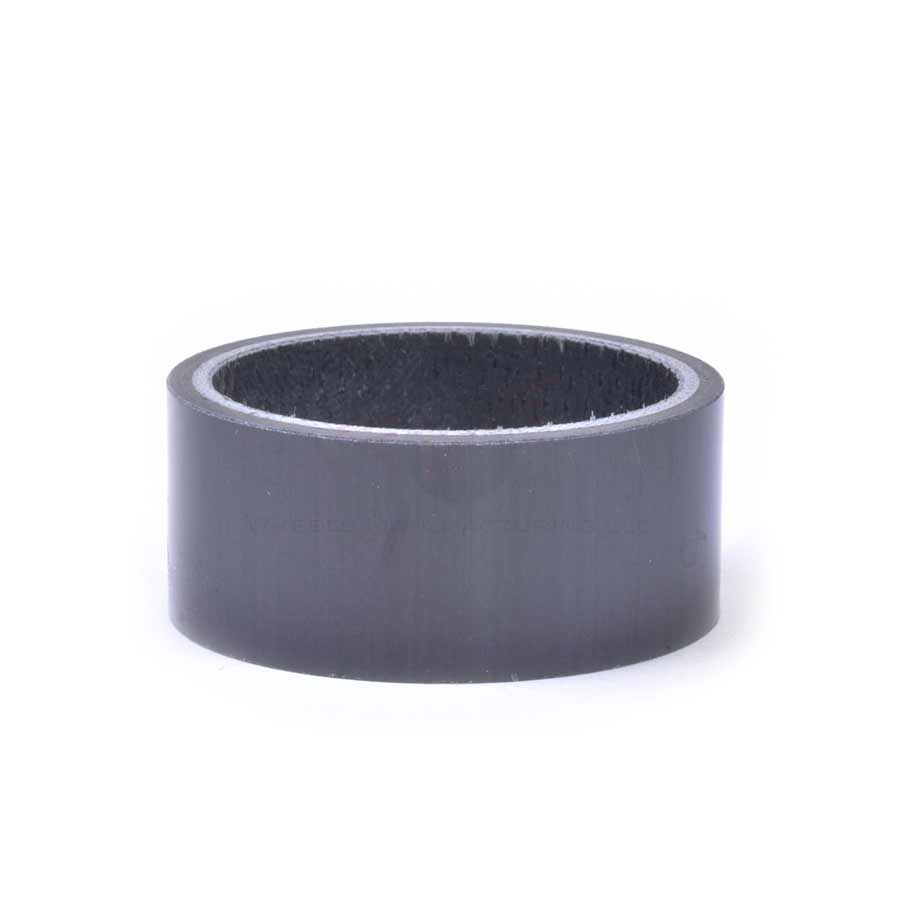 Wheels Manufacturing, Gloss Carbon, Headset Spacer, 1-1/8'', Height: 15mm, Carbon, Black