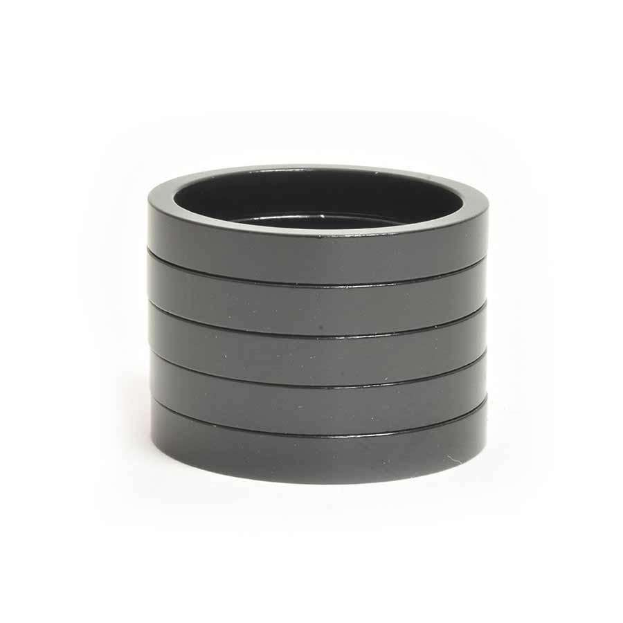 Wheels Manufacturing, Headset Spacer, 1-1/8'', Height: 5mm, Aluminum, Black, 5pcs