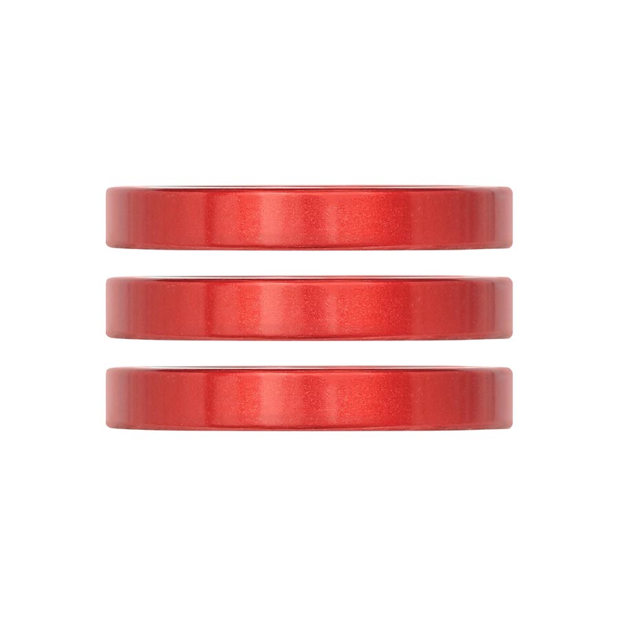 Industry Nine, iRiX, Headset Spacer, 1-1/8'', Height: 5mm, Aluminum, Red, 3pcs