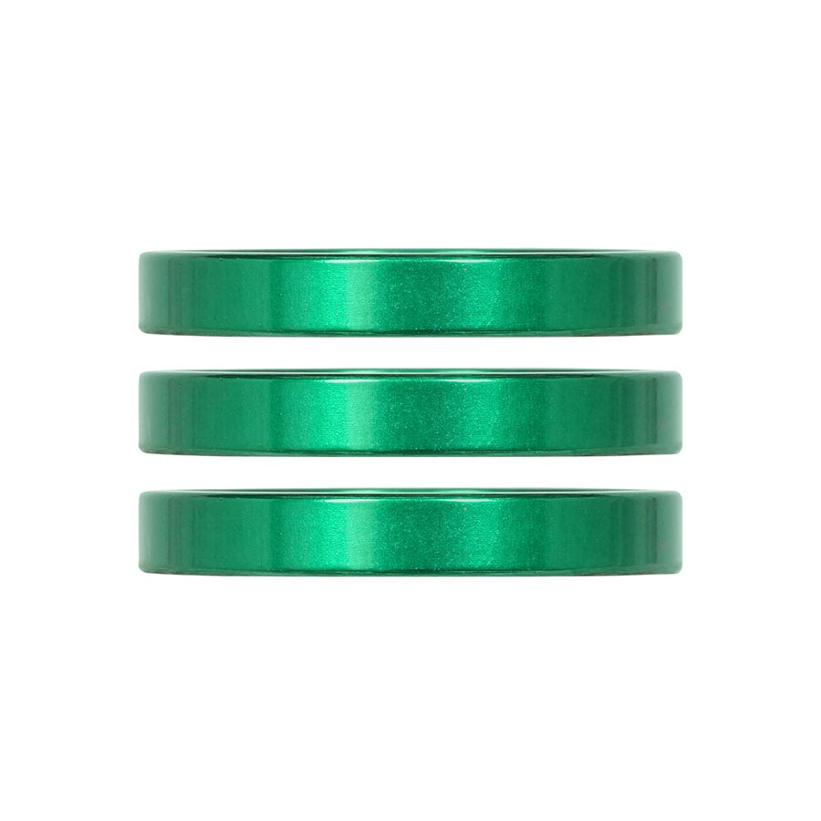 Industry Nine, iRiX, Headset Spacer, 1-1/8'', Height: 5mm, Aluminum, Green, 3pcs