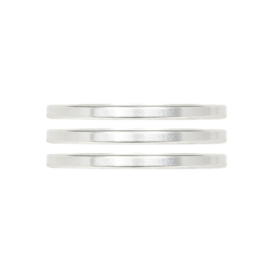 Industry Nine, iRiX, Headset Spacer, 1-1/8'', Height: 2.5mm, Aluminum, Silver, 3pcs