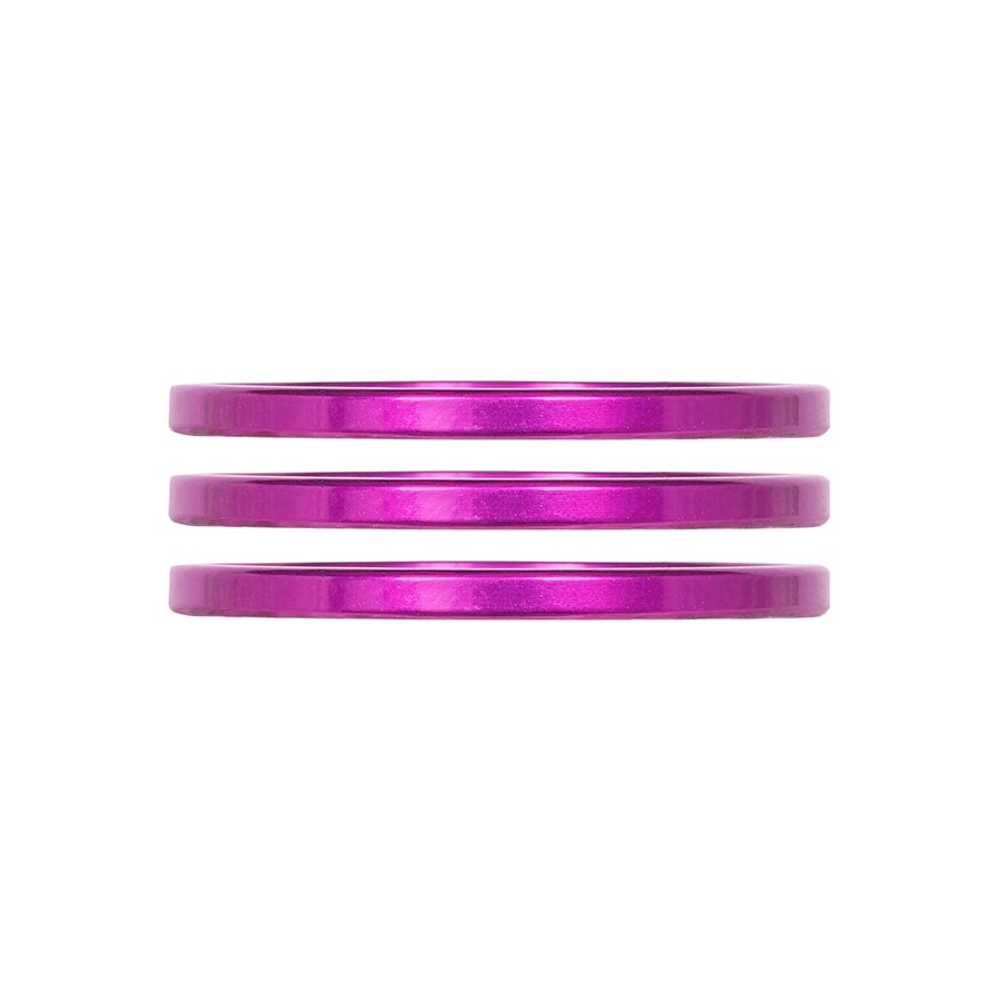 Industry Nine, iRiX, Headset Spacer, 1-1/8'', Height: 2.5mm, Aluminum, Purple, 3pcs
