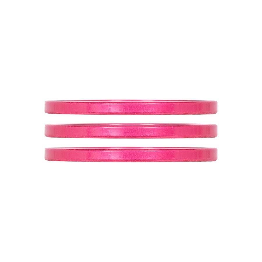 Industry Nine, iRiX, Headset Spacer, 1-1/8'', Height: 2.5mm, Aluminum, Pink, 3pcs
