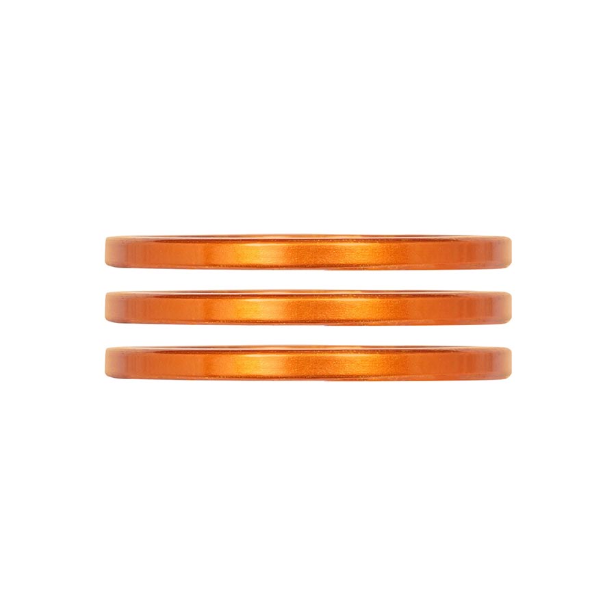 Industry Nine, iRiX, Headset Spacer, 1-1/8'', Height: 2.5mm, Aluminum, Orange, 3pcs