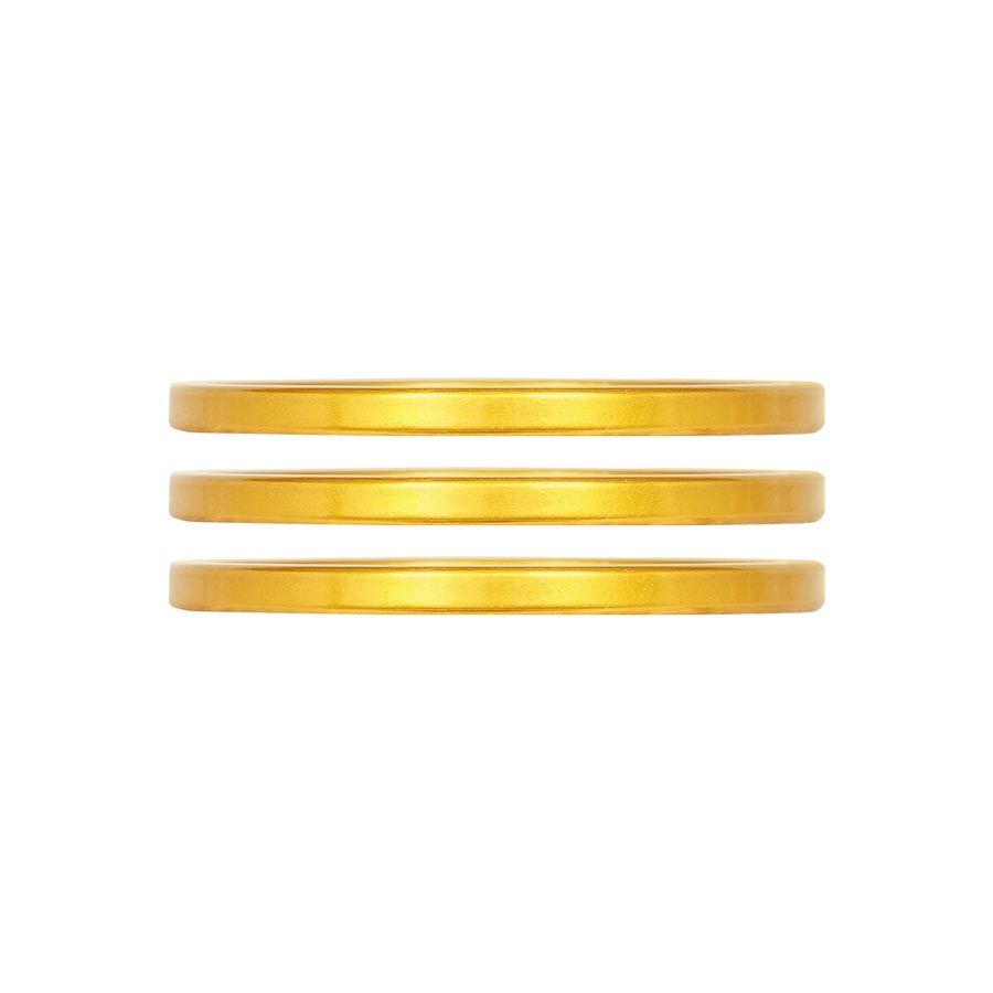 Industry Nine, iRiX, Headset Spacer, 1-1/8'', Height: 2.5mm, Aluminum, Gold, 3pcs