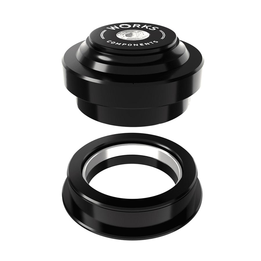 Works Components, 1.0deg EC44-ZS56 Angleset, Angle Headset, 1.0°, 130-139mm, EC44/28.6 | ZS56/40, ZS, External threadless, Complete, Black