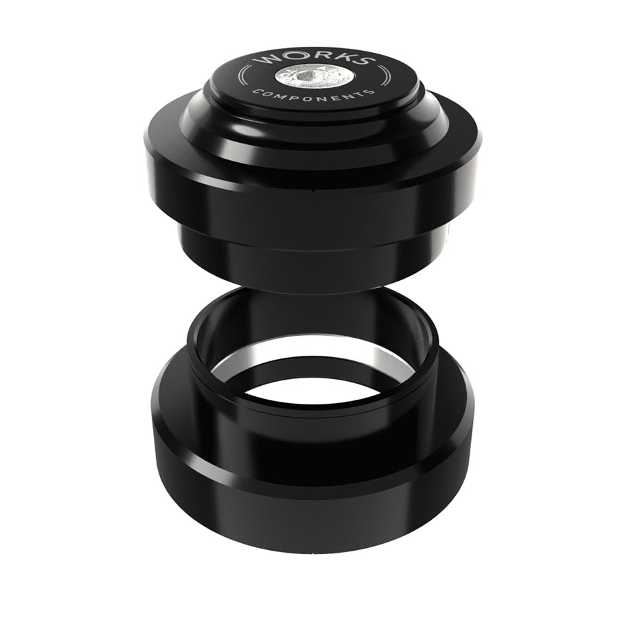 Works Components, 1.5deg EC44-EC44 Angleset, Headset, : EC44/28.6 | EC44/40, External, Threadless, Complete, Black, Set 3 110-119mm