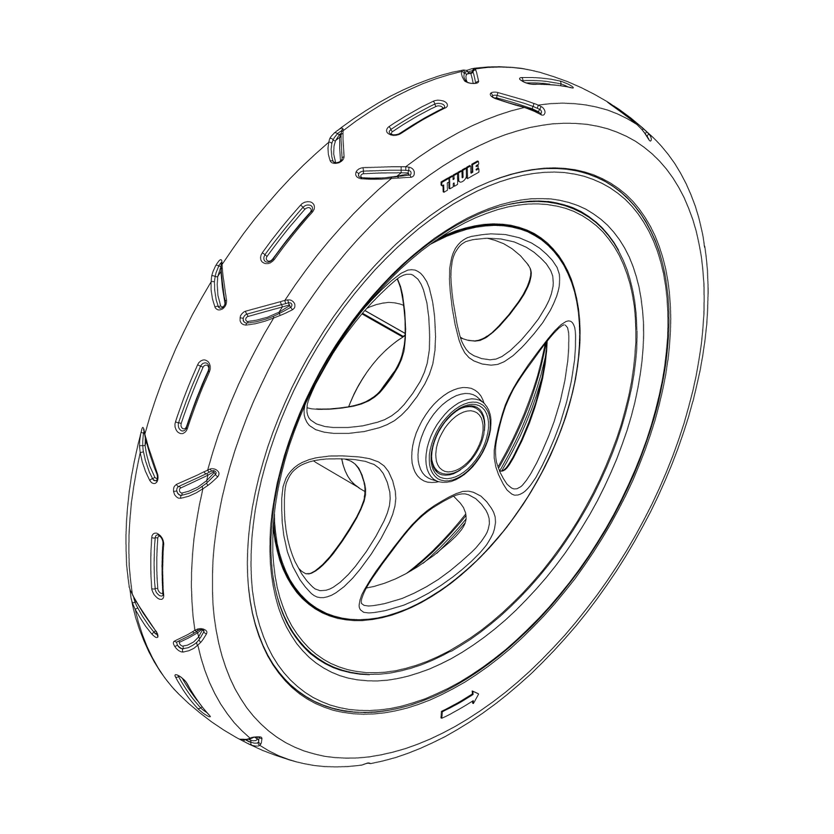 Rear wheel left