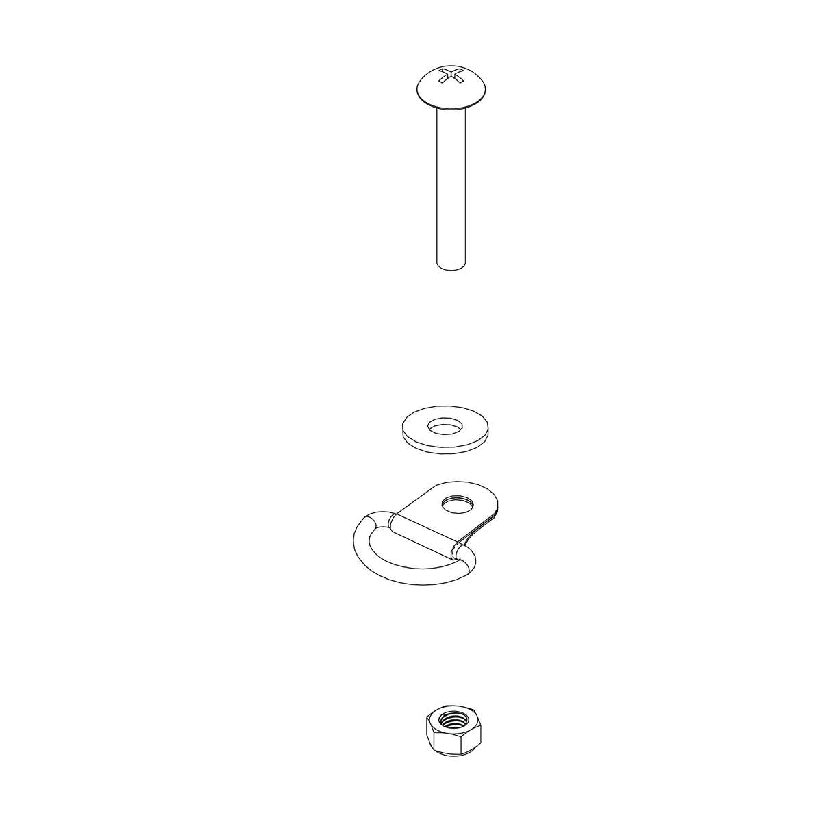 Hitch arm hardware kit