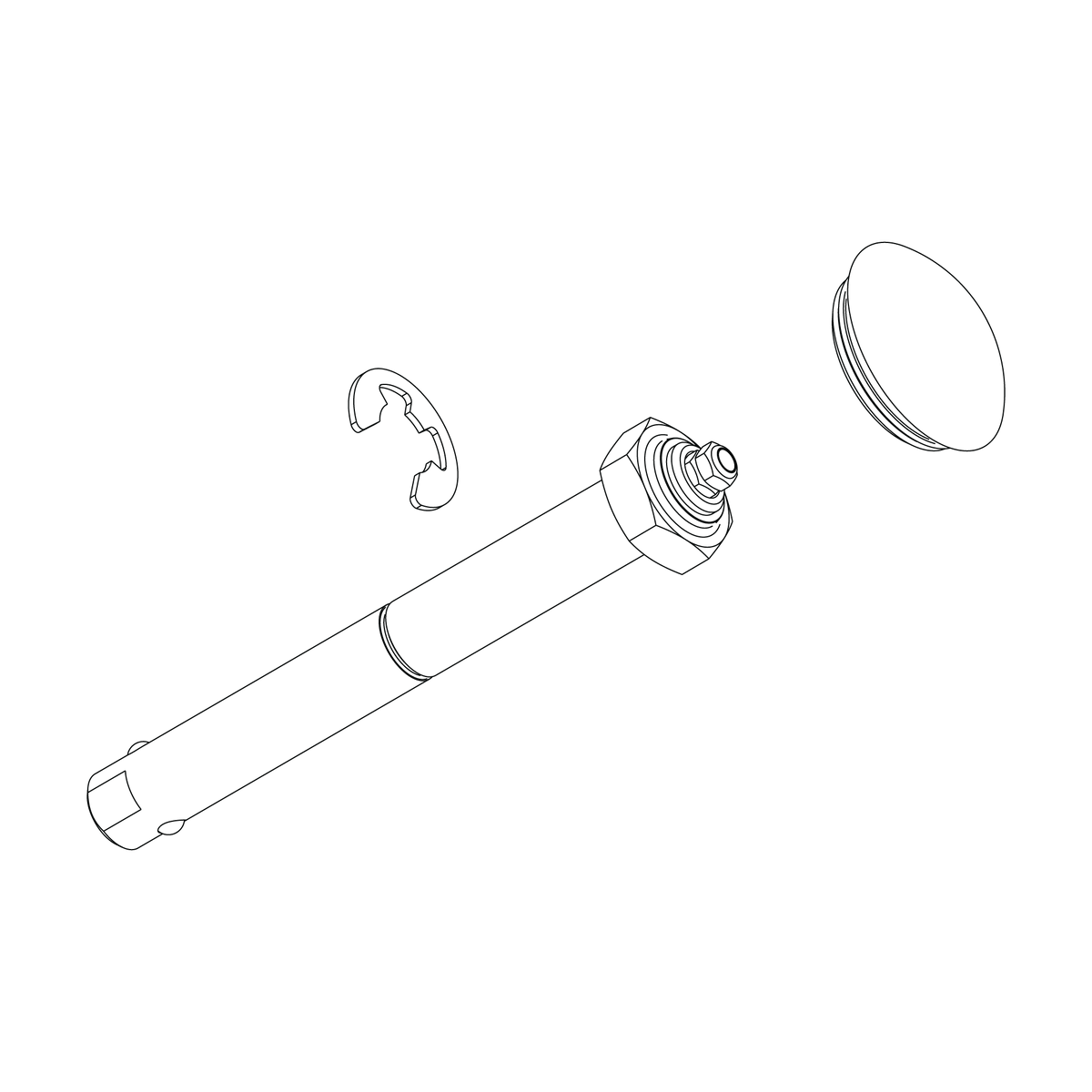 Clevis axle 40mm 14-X