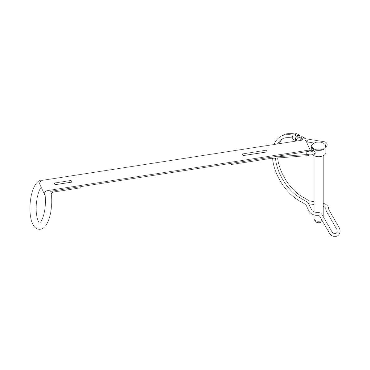 Strap - axle snap pin w/o-ring