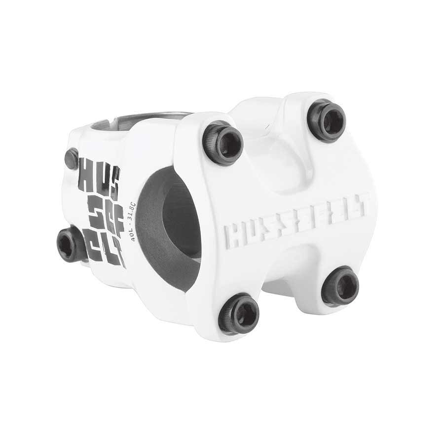 Truvativ, Hussefelt, Stem, Dia: 28.6mm, L: 40mm, Angle: 0°, Bar: 31.8mm, White