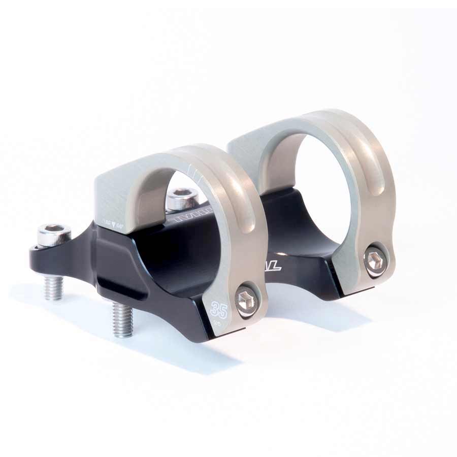 Renthal, Integra 35, Stem, Clamp: 35mm, L: 50mm, Steerer: Direct Mount, 10°, Black/Gold