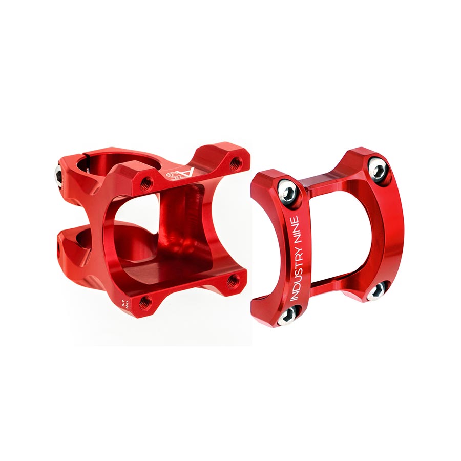 Industry Nine, A35, Stem, Diameter: 35mm, Length: 32mm, Steerer: 1-1/8'', 9°, Red