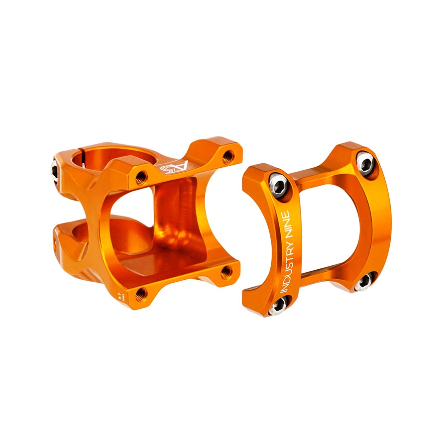 Industry Nine, A35, Stem, Diameter: 35mm, Length: 40mm, Steerer: 1-1/8'', 8°, Orange