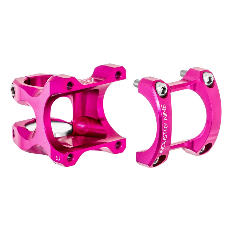 Industry Nine, A35, Stem, Diameter: 35mm, Length: 32mm, Steerer: 1-1/8'', 9°, Pink