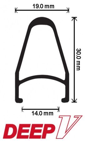 Velocity Deep V Rim 700c 36 hole Machined sidewalls Silver