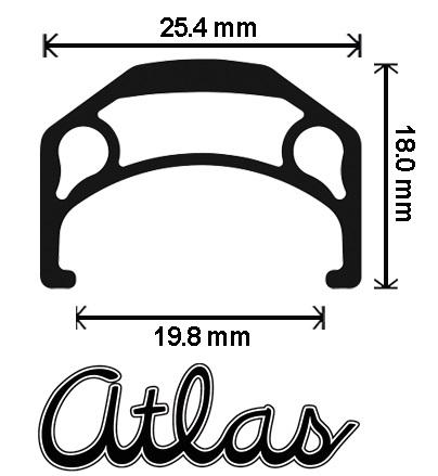 Velocity Atlas Rim 700c 36 hole Non Machined Sidewalls Silver