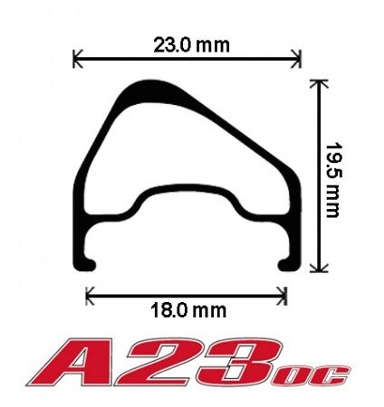 Velocity A23 O/C Rear Rim 650b (27.5) 32 hole MSW Black