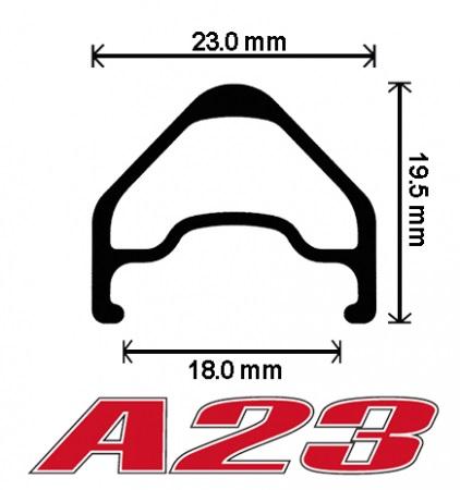 Velocity A23 Rim 650b (27.5) 32 hole MSW Black
