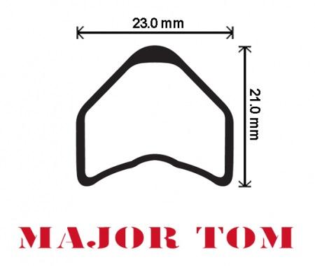 Velocity Major Tom Tubular Rim 700c 32 hole machined sidewall black