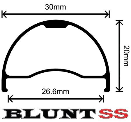 Velocity Blunt SS Rim 650B (27.5) 24 hole NONmsw Black