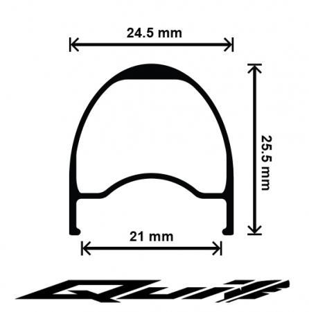 Velocity Quill Rim 700c 24 hole MSW Black