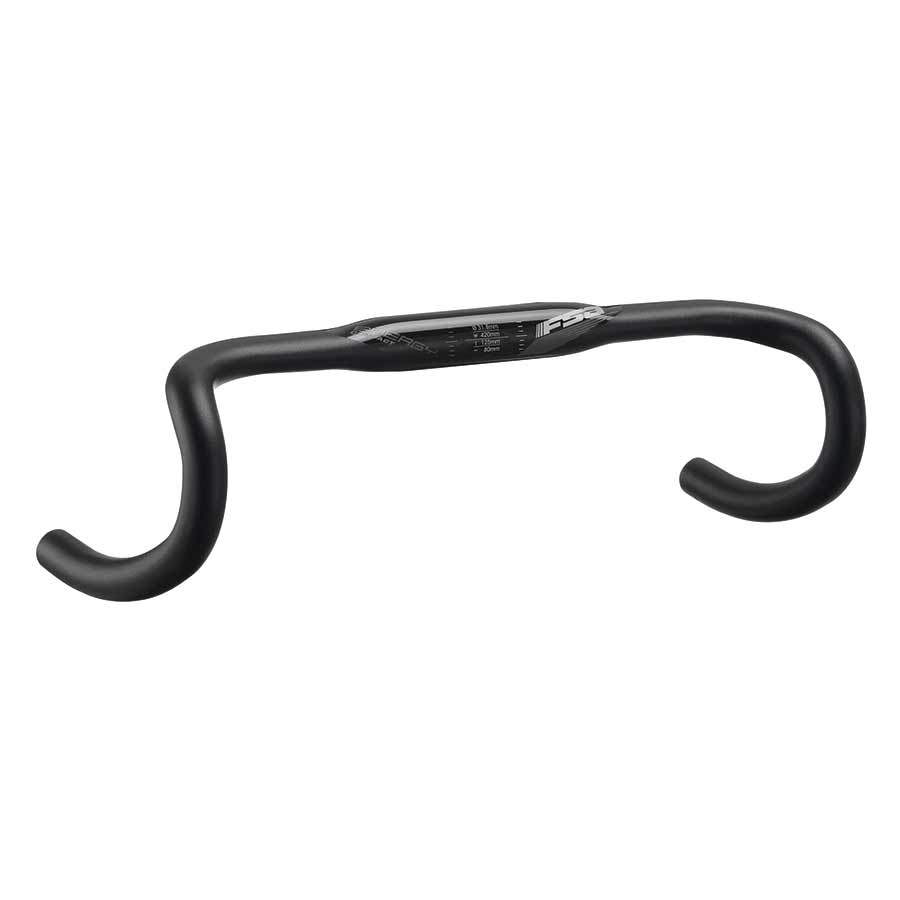FSA, Energy Compact, Drop Handlebar, Diameter: 31.8mm, 440mm, Drop: 125mm, Reach: 80mm, Black
