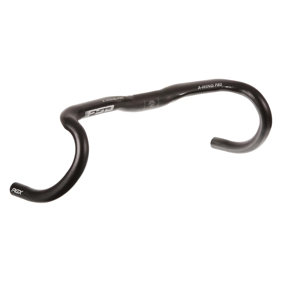 FSA, A-Wing Pro AGX, Drop Handlebar, Diameter: 31.8mm, 440mm, Drop: 120mm, Reach: 80mm, Black