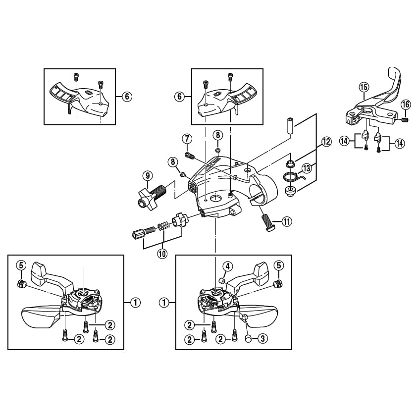 SHIMANO MTB SHIFTER - (#6) LEFT INDICATOR / ST-M739
