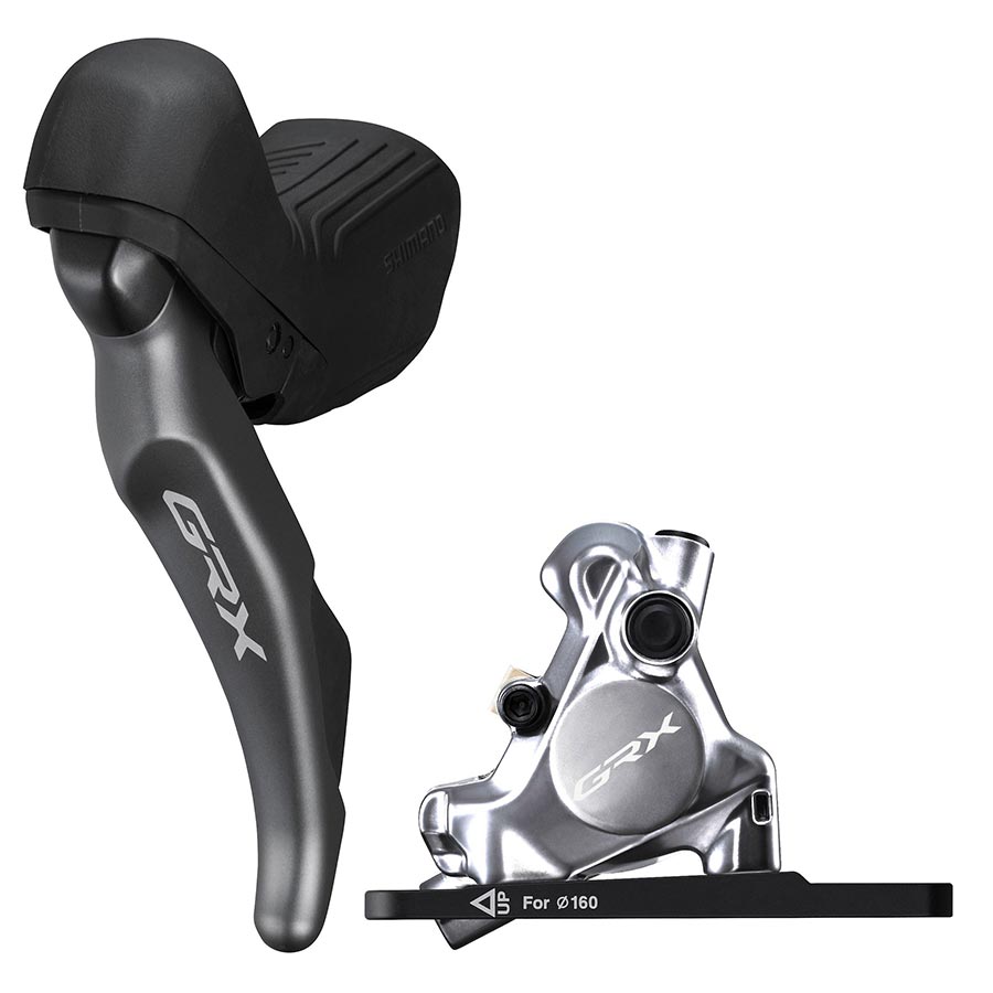 DISC BRAKE ASSEMBLED SET/J-KIT DIRECT, GRX, ST-RX820(L), BR-RX820(F) FOR 160MM ROTOR, RESIN (W/FIN), SL INNER 1800MM, 1000MM HOSE (SM-BH90 BLACK), OT-SP41 600MM