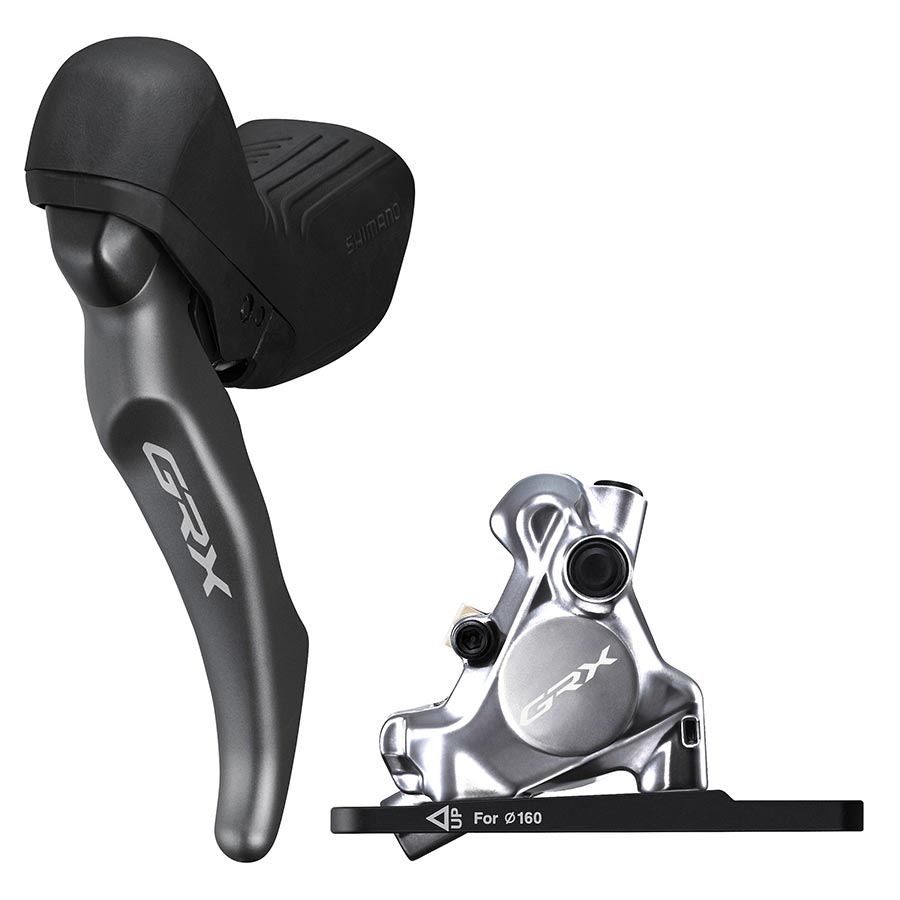 Shimano, GRX ST-RX820-LA/ BR-RX820, Road Hydraulic Disc Brake, Front, Flat mount, 140 or 160mm (not included)