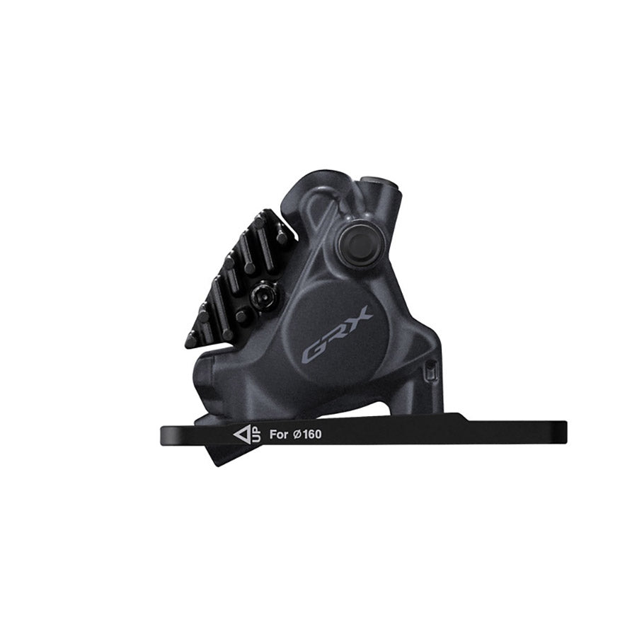 Shimano, GRX BR-RX410, Road Hydraulic Disc Brake, Front, Flat mount, 140 or 160mm (not included), 109g, Black