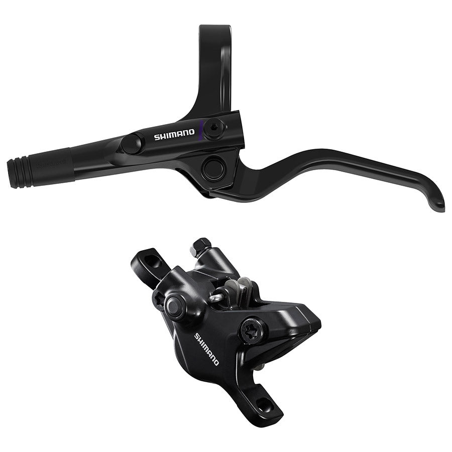 DISC BRAKE ASSEMBLED SET/J-kit, BL-UR405(L) SHORT REACH, BR-MT410(F), BLACK, W/O ADAPTER, RESIN PAD (W/O FIN), 1000MM HOSE (SM-BH59-SS BLACK), W/CONNECTER INSERT