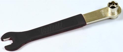 IceToolz 15mm Pedal Wrench, with 14mm & 15mm Box Wrench