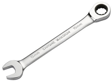 IceToolz Ratcheting Combo Wrench, 15mm /each