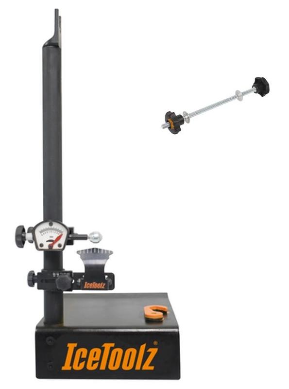 IceToolz Wheel Truing Stand with Thru-Axle adaptor