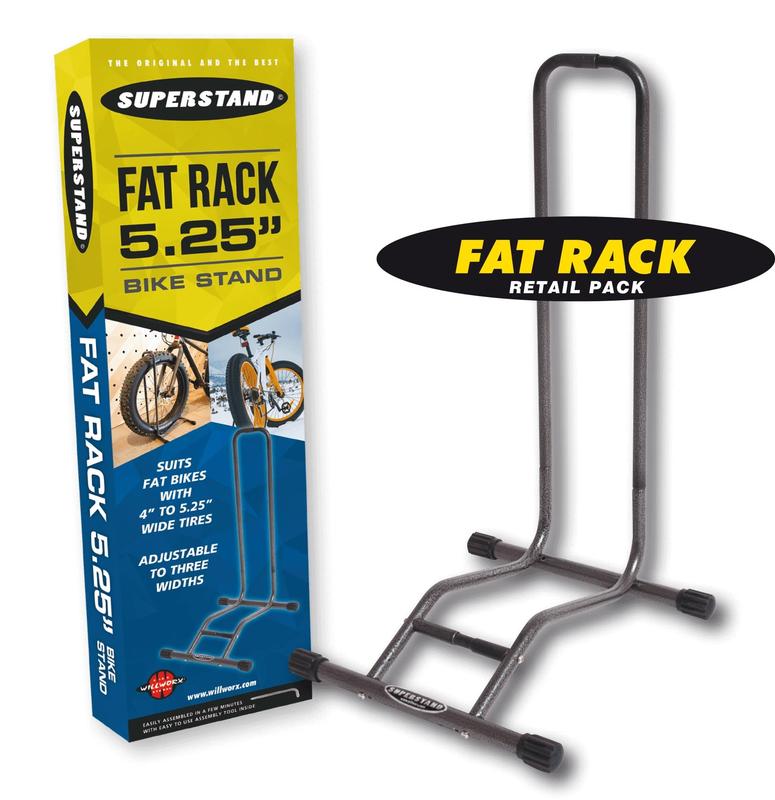 Willworx Superstand Fat Rack 5.25" Display/Storage Rack, 1-Bike, Flatpack