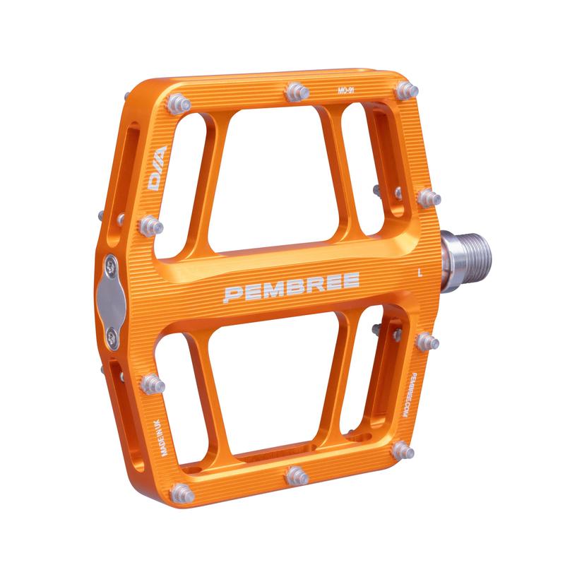 PEMBREE D2A Flat Pedal, Orange, Pair