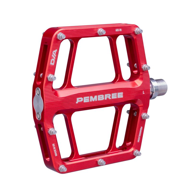 PEMBREE D2A Flat Pedal, Red, Pair