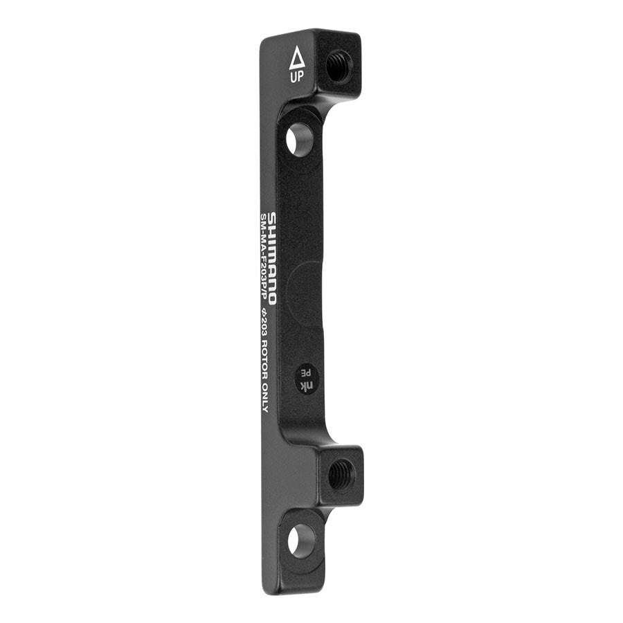 Shimano, SM-MA-F203P/P, Disc brake adapter for Post Mount caliper, Front, Post Mount fork, 203mm rotor