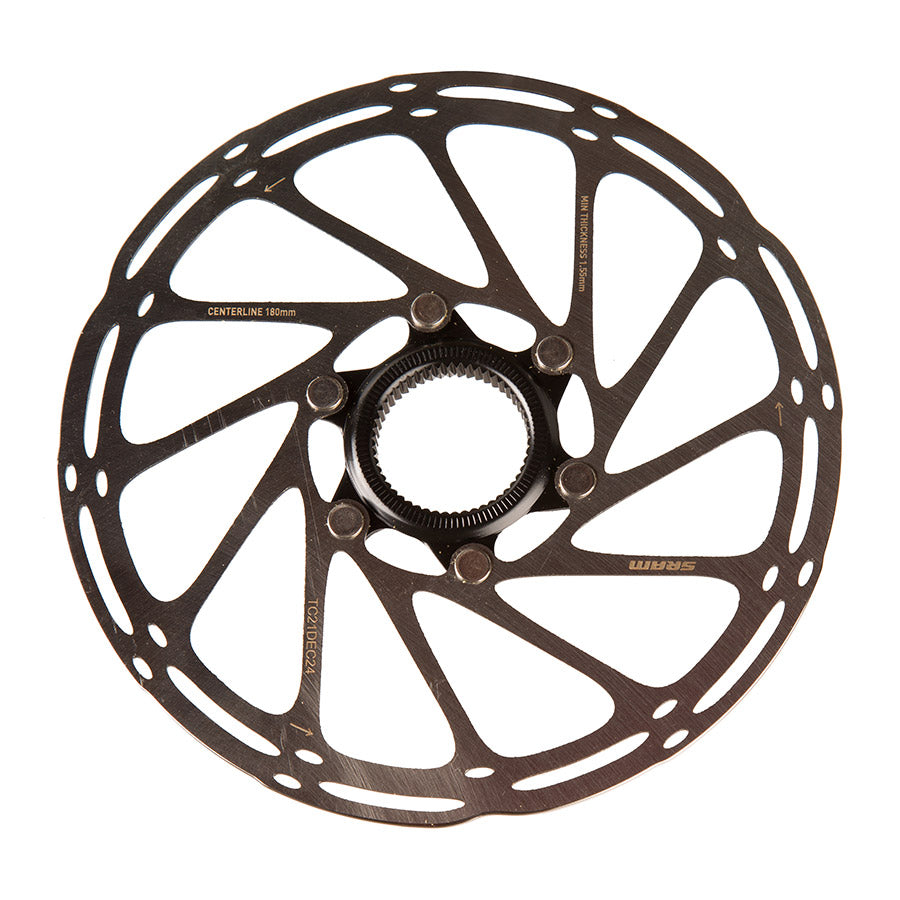SRAM, Centerline CenterLock Black, 180mm, Center Lock