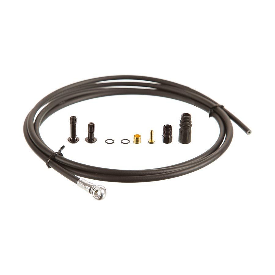Tektro Disc Brake Hydraulic Hose Kit - With Banjo Unit, 5.5mm KevlarHose, 2000mm