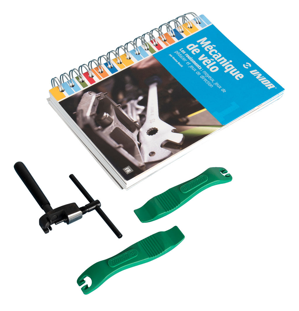 UNIOR BIKE BOOK SET FR WITH BIKE TOOLS