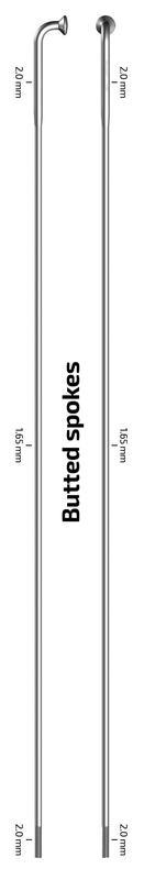 Sapim D-Light Spoke 282mm Double Butted,, 2.0 / 1.65 / 2.0, J-Bend, Black, Each